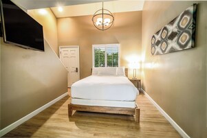 Down comforters, in-room safe, iron/ironing board, free WiFi