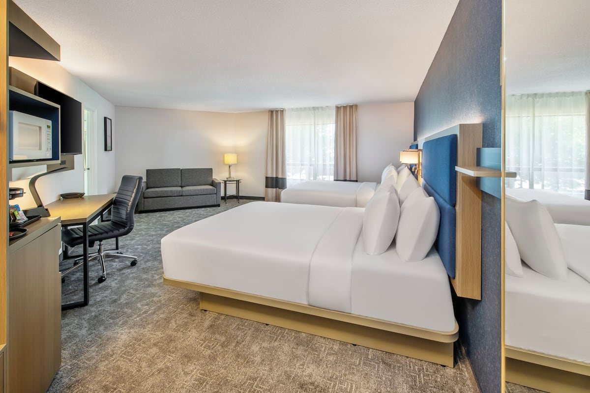 Room, 2 Queen Beds, Non Smoking (Upgrade) | Premium bedding, pillow-top beds, desk, blackout curtains