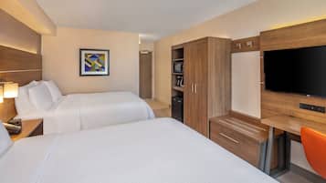 Standard Room, 2 Queen Beds | In-room safe, desk, laptop workspace, blackout drapes