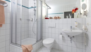 Hair dryer, towels