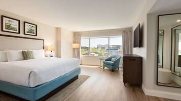 Premium bedding, down comforters, pillowtop beds, in-room safe