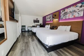 Room, 2 Queen Beds, Mobility Accessible, Non Smoking (Roll-In Shower) | Premium bedding, desk, laptop workspace, blackout curtains - La Quinta Inn by Wyndham Amarillo Mid-City (Amarillo)