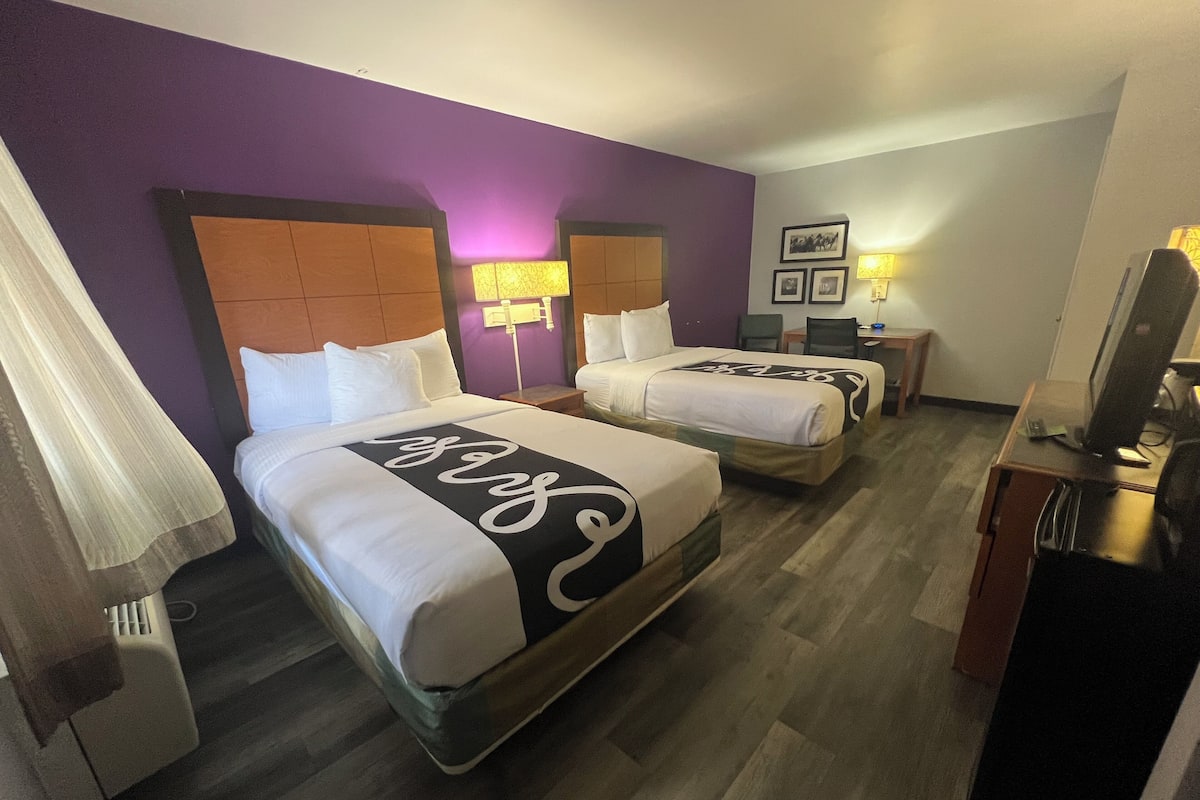 Room, 2 Double Beds, Non Smoking | Premium bedding, desk, laptop workspace, blackout curtains