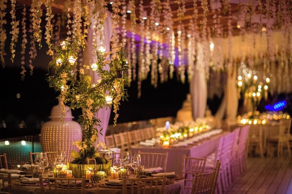 Outdoor wedding area
