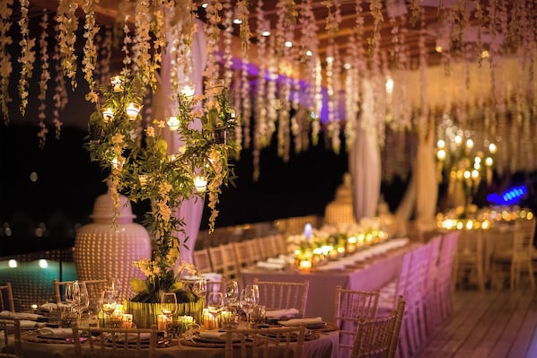 Outdoor wedding area