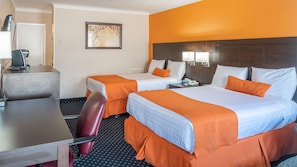 Premium bedding, Select Comfort beds, desk, laptop workspace