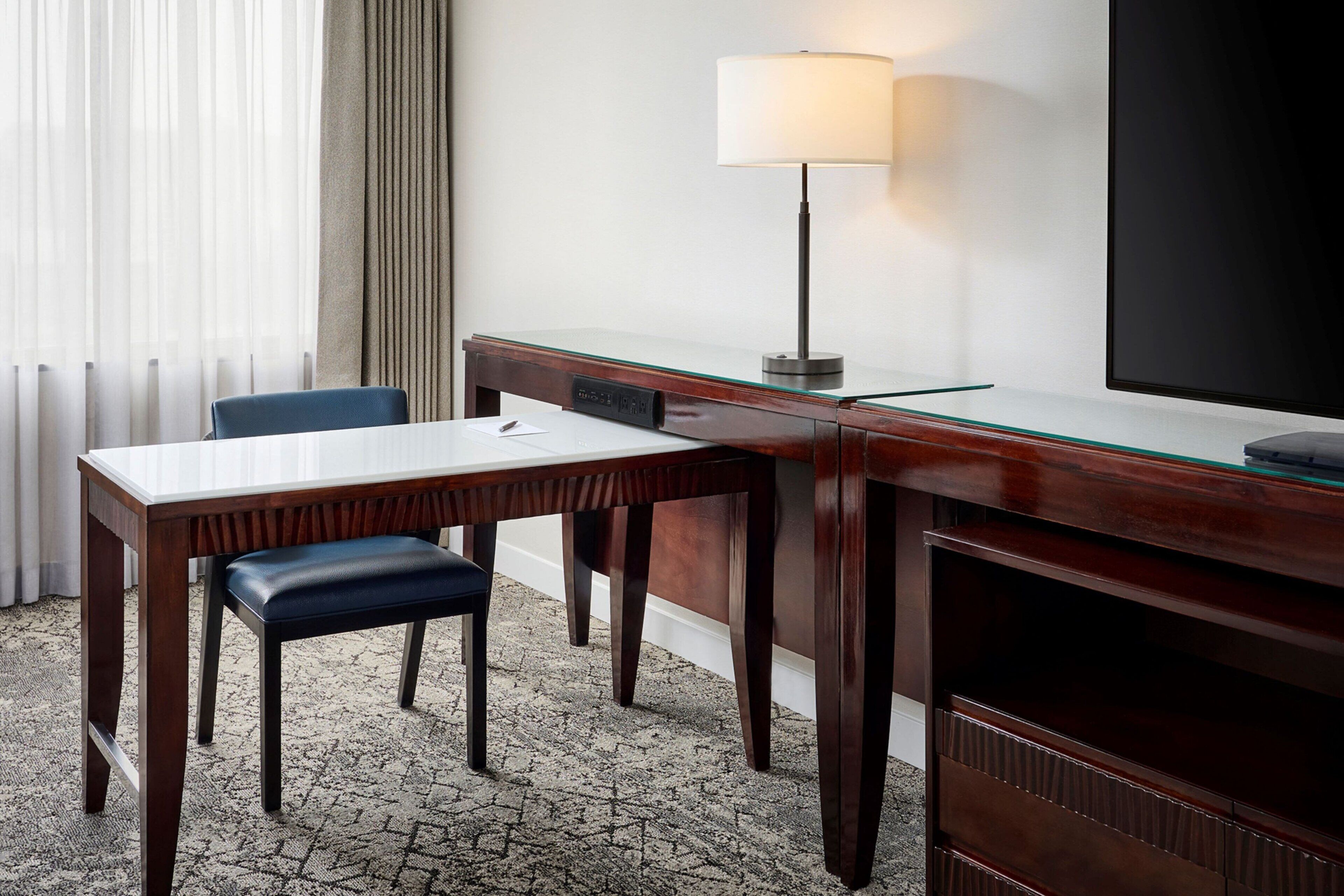 premium bedding, in-room safe, desk, blackout curtains