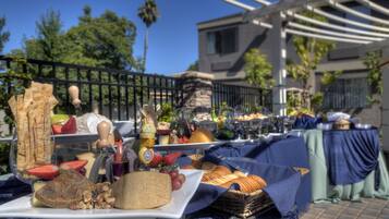 Outdoor banquet area