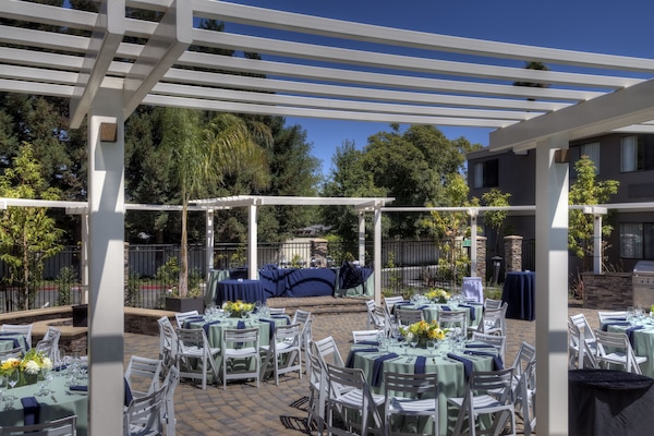 Outdoor wedding area
