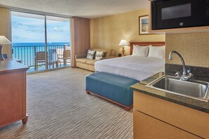 In-room safe, desk, laptop workspace, blackout curtains - Waikiki Resort Hotel (Honolulu)