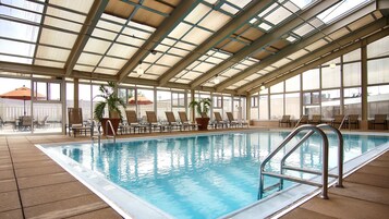 Indoor pool, open 6:30 AM to 10:00 PM, sun loungers