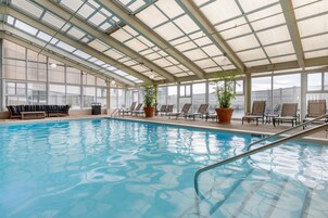 Indoor pool, open 6:30 AM to 10:00 PM, sun loungers