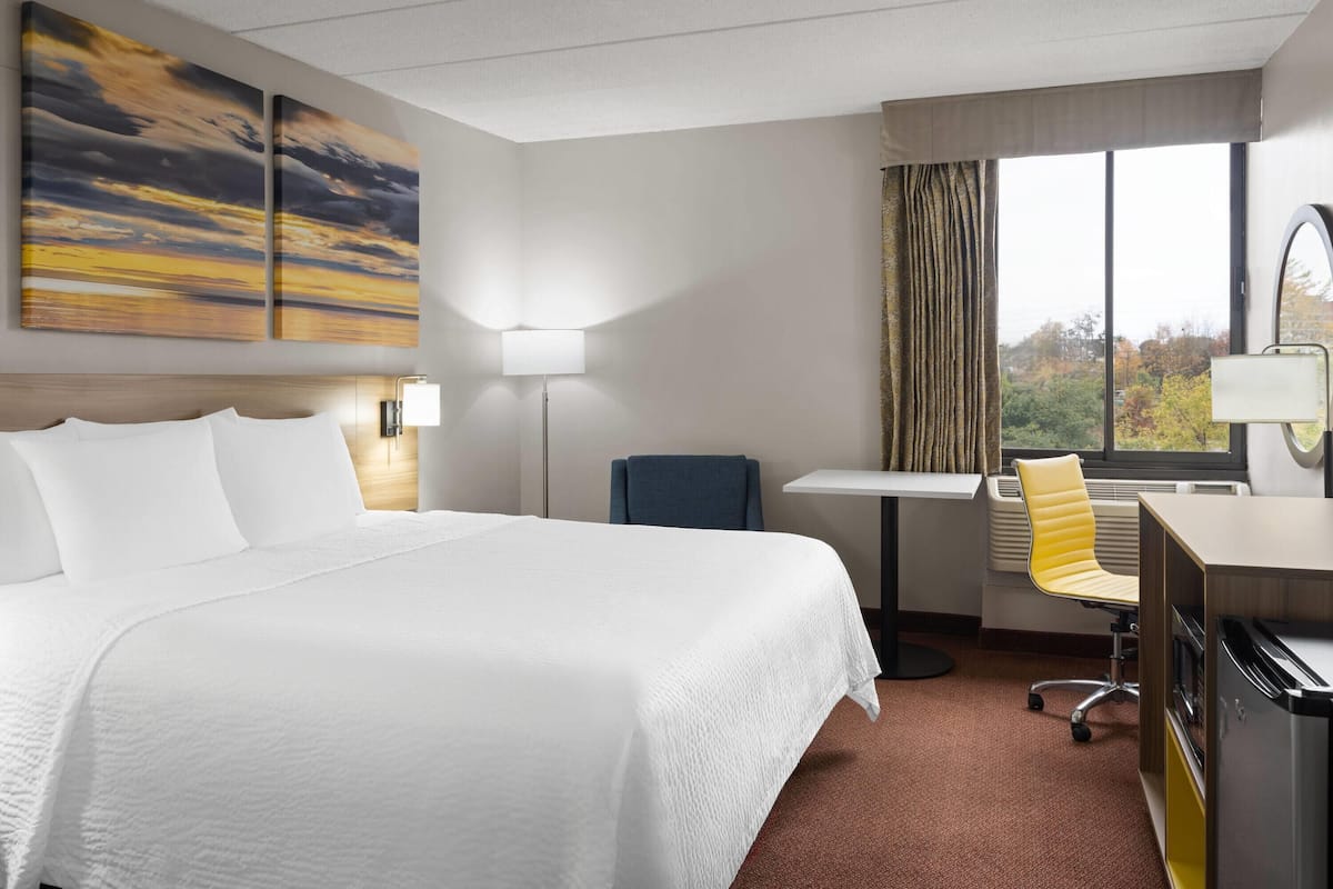 Desk, blackout curtains, iron/ironing board, free cots/infant beds