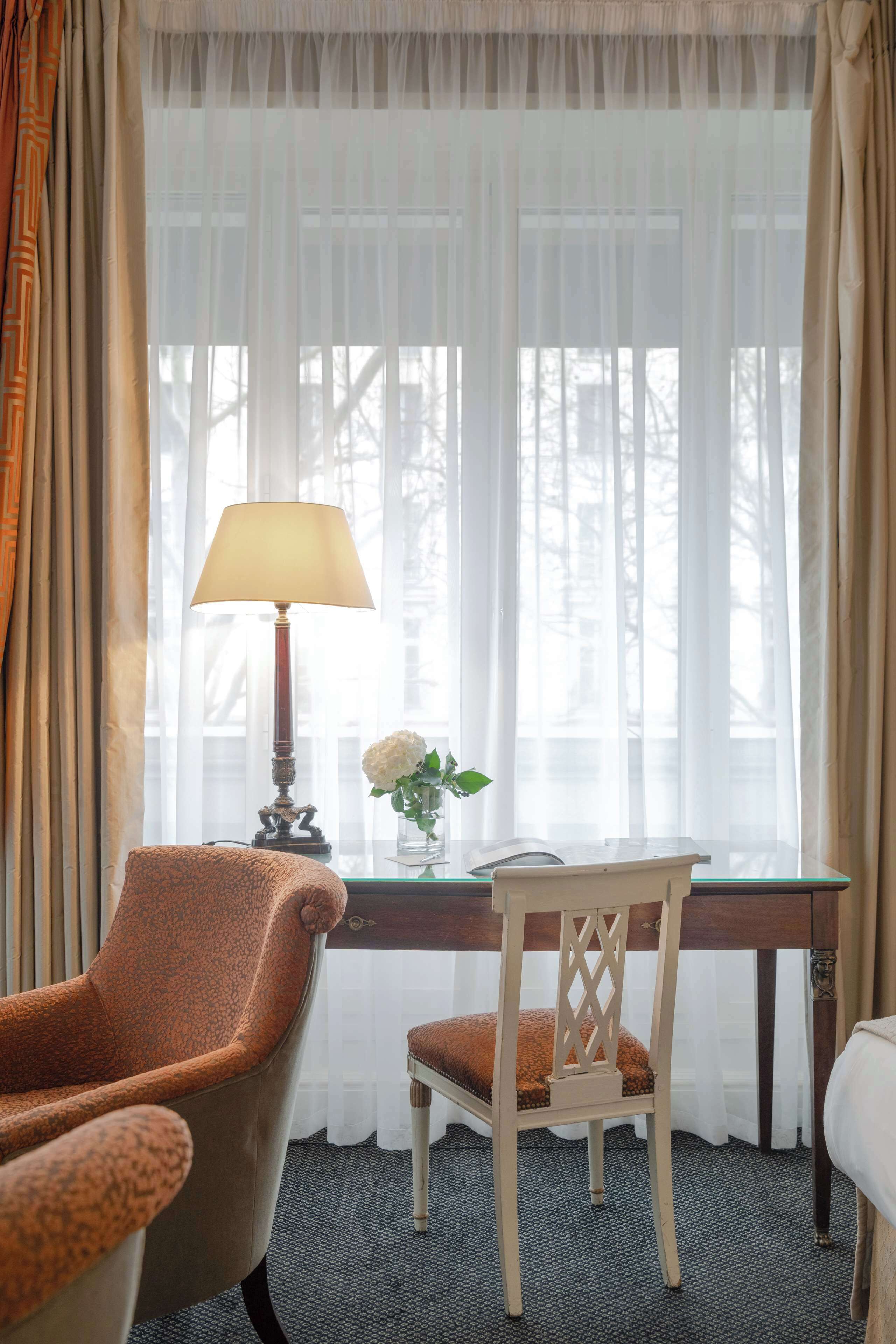 junior suite, terrace (avenue terrasse) | 1 bedroom, premium bedding, free minibar, in-room safe