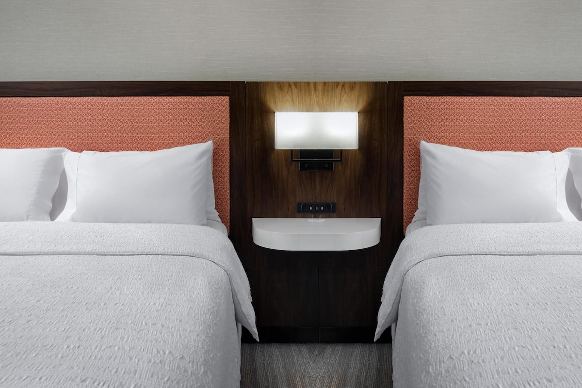 Two double beds non smoking | In-room safe, desk, iron/ironing board, free WiFi
