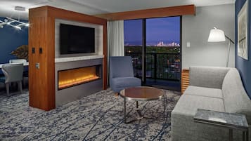 In-room safe, desk, laptop workspace, blackout drapes