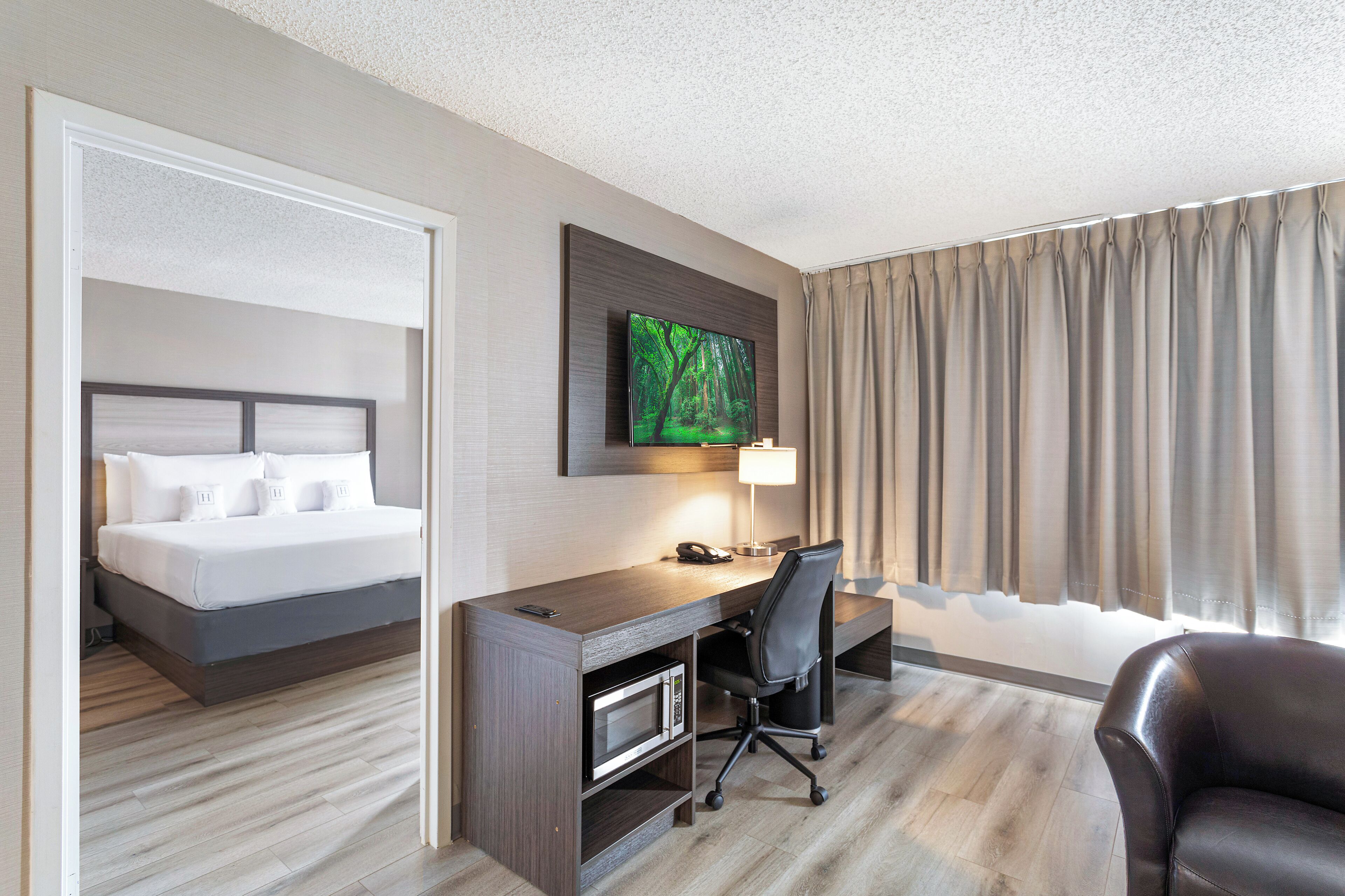 luxury suite, 1 king bed with sofa bed | egyptian cotton sheets, premium bedding, select comfort beds