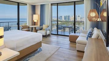 Phòng, 1 giường cỡ king và sofa giường, quang cảnh eo biển (Diamond Head,Rainbow Tower,Renovated) | Bộ đồ giường cao cấp, két bảo mật tại phòng, bàn