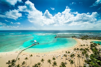 View from room at Hilton Hawaiian Village Waikiki Beach Resort