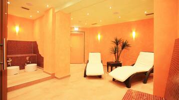 Sauna, deep-tissue massages, 2 treatment rooms, massages