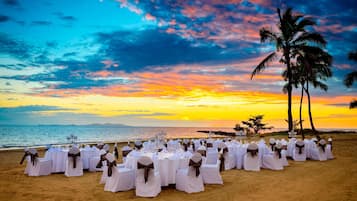 Outdoor banquet area