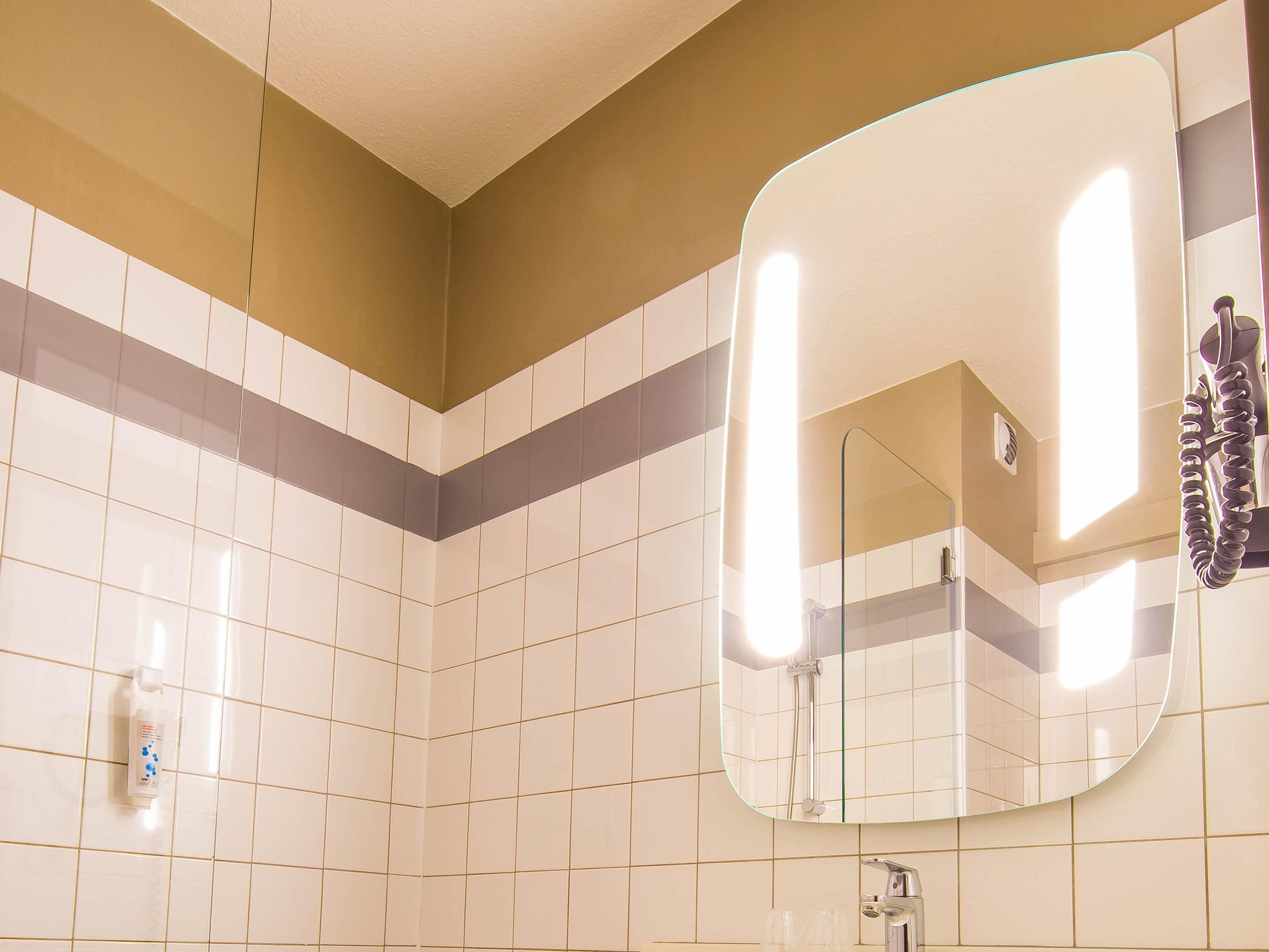 Ducha, artículos de higiene personal ecológicos y secador de pelo