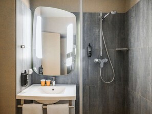 Standard Room, Multiple Beds | Bathroom | Shower, eco-friendly toiletries, hair dryer, towels