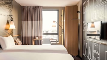 Comfort-værelse - 2 enkeltsenge | Premium-sengetøj, senge med topmadrasser, skrivebord