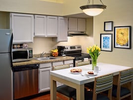 Loft, Multiple Beds, Fireplace (Two Bedroom-King and Two Doubles) | Private kitchen | Full-size fridge, microwave, oven, stovetop