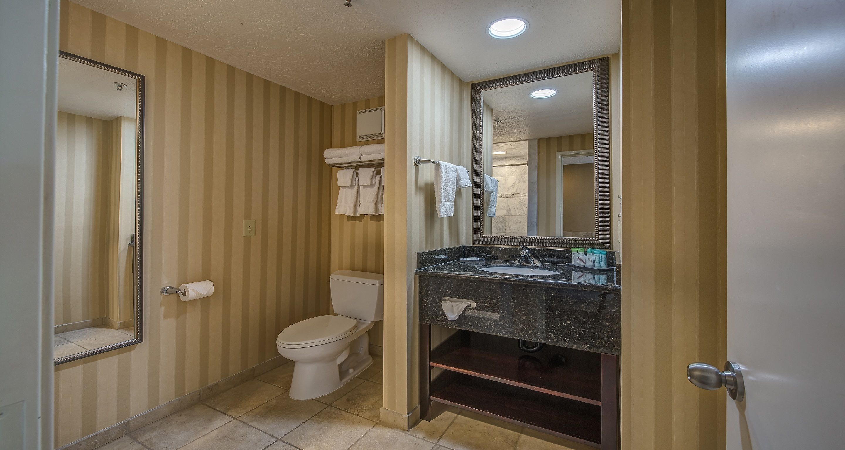 presidential suite, 1 king bed, non smoking | bathroom | free toiletries, hair dryer, towels, soap