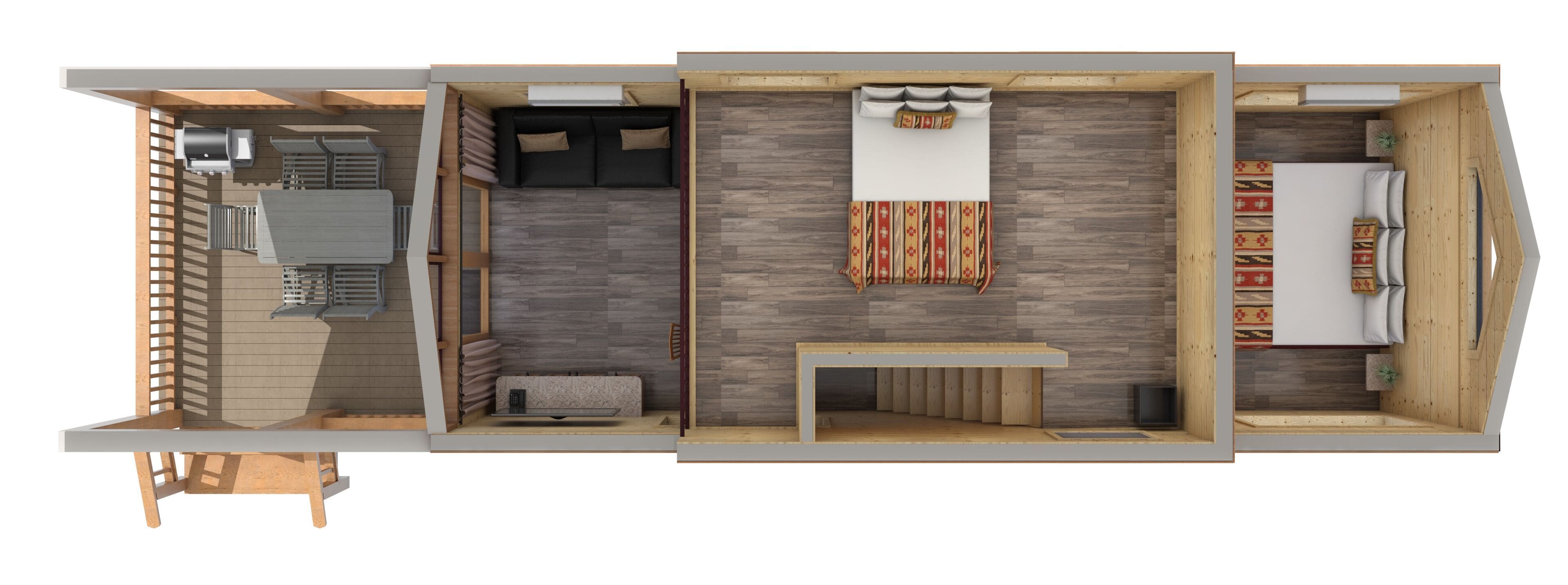 red cliff view loft cabin | 1 bedroom, premium bedding, in-room safe, blackout curtains