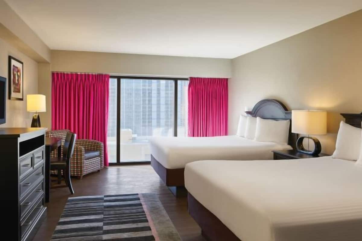 Pillow-top beds, in-room safe, desk, laptop workspace