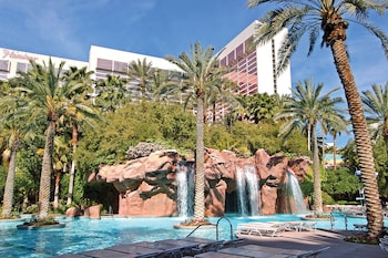 Seasonal outdoor pool, open 9:00 AM to 5:00 PM, cabanas (surcharge) at Flamingo Las Vegas Hotel & Casino