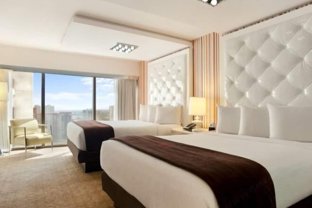 Pillow-top beds, in-room safe, desk, laptop workspace