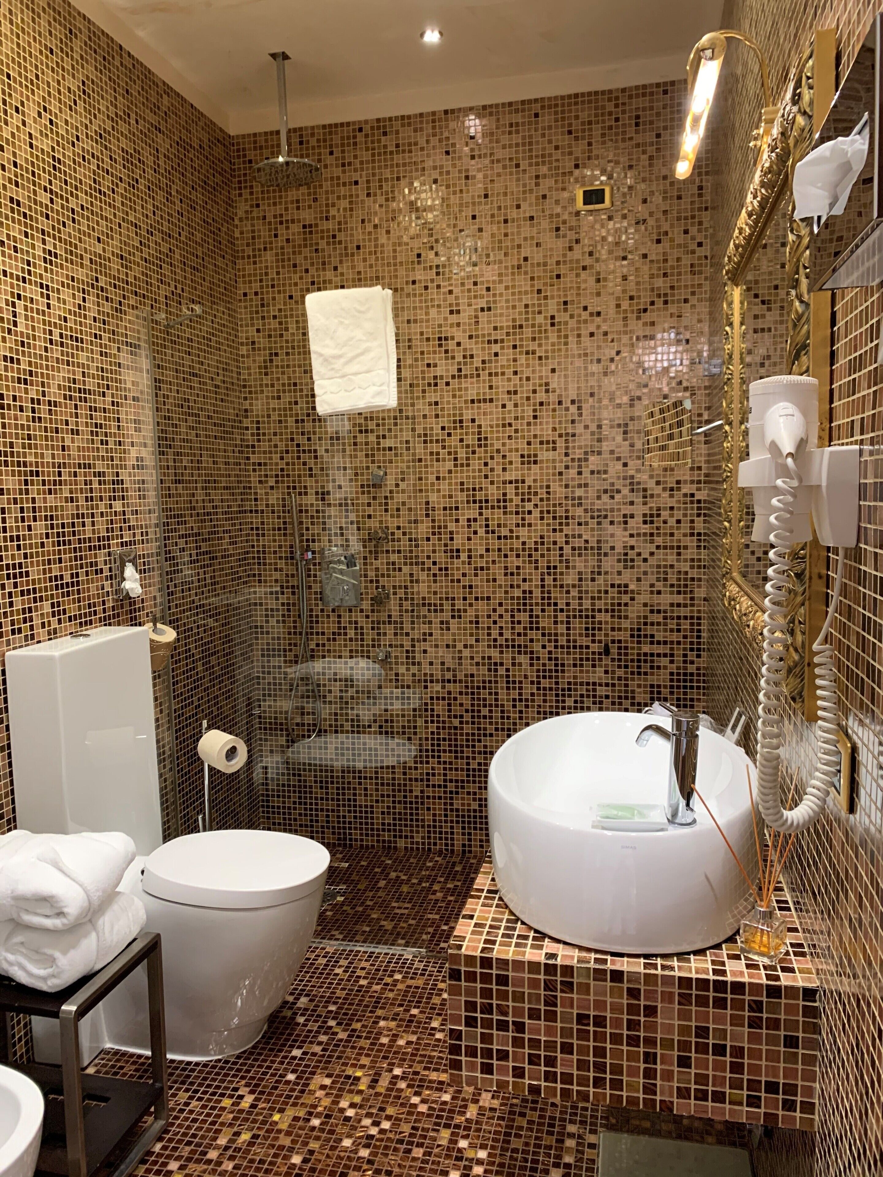 room, lagoon view | bathroom | slippers, towels