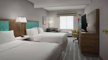 Desk, blackout drapes, iron/ironing board, free WiFi