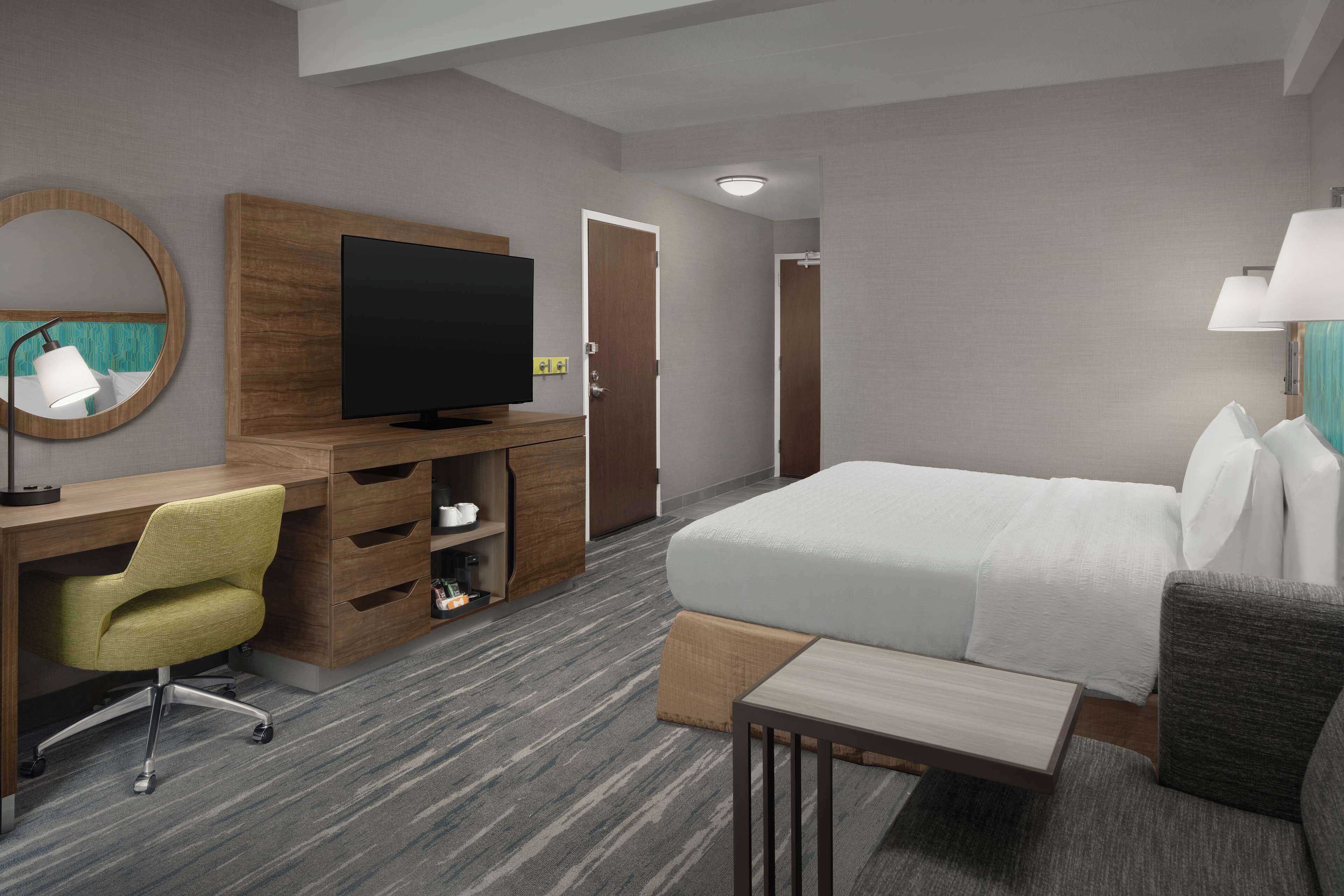 desk, blackout curtains, iron/ironing board, free wifi