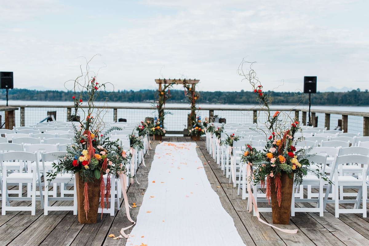 outdoor wedding area