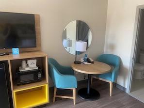Deluxe Room, 2 Queen Beds, Non Smoking | Living area | TV