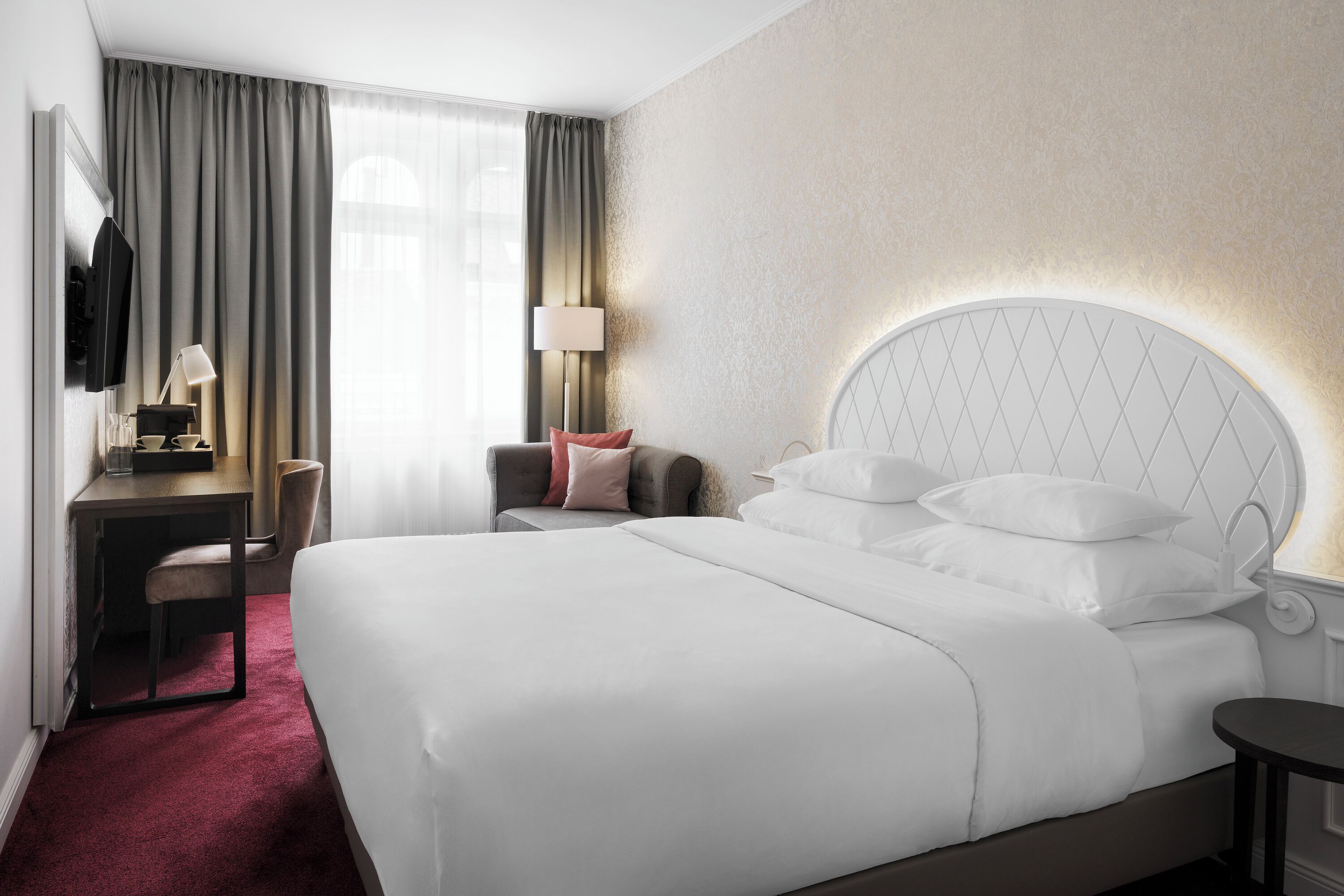 Literie de qualité supérieure, coffres-forts dans les chambres