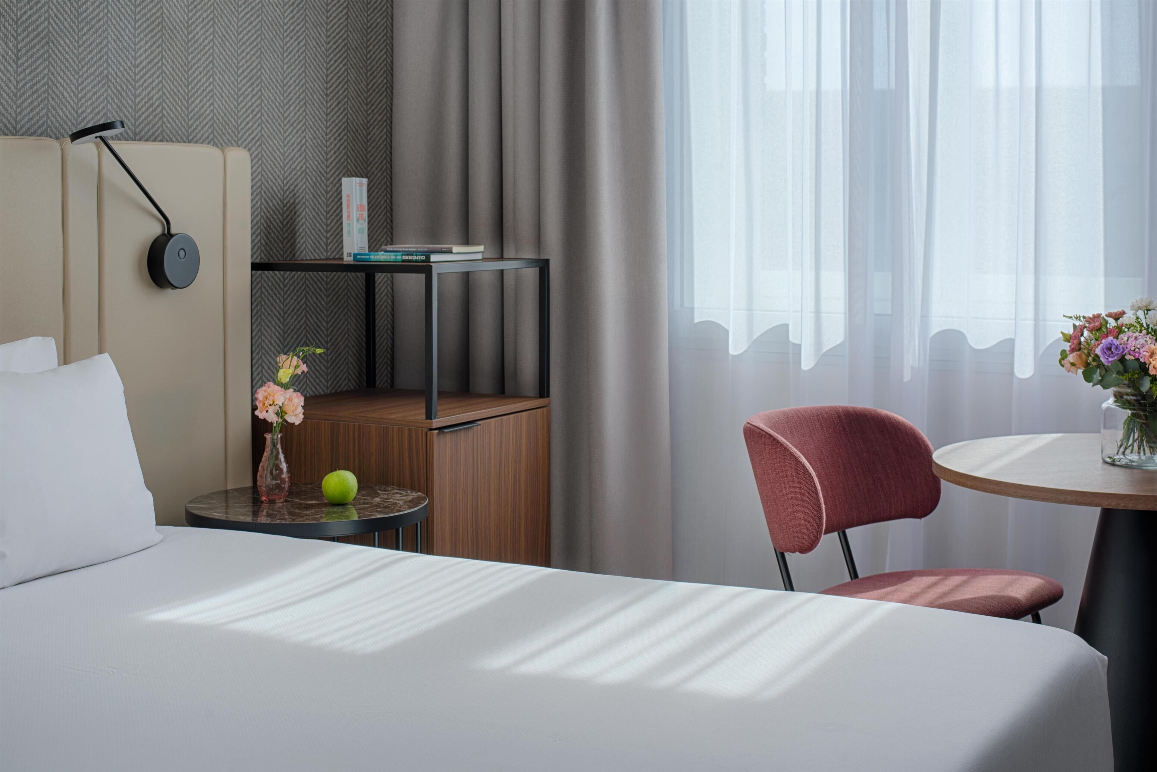 Minibar, caja fuerte, escritorio y espacio para trabajar con un portátil