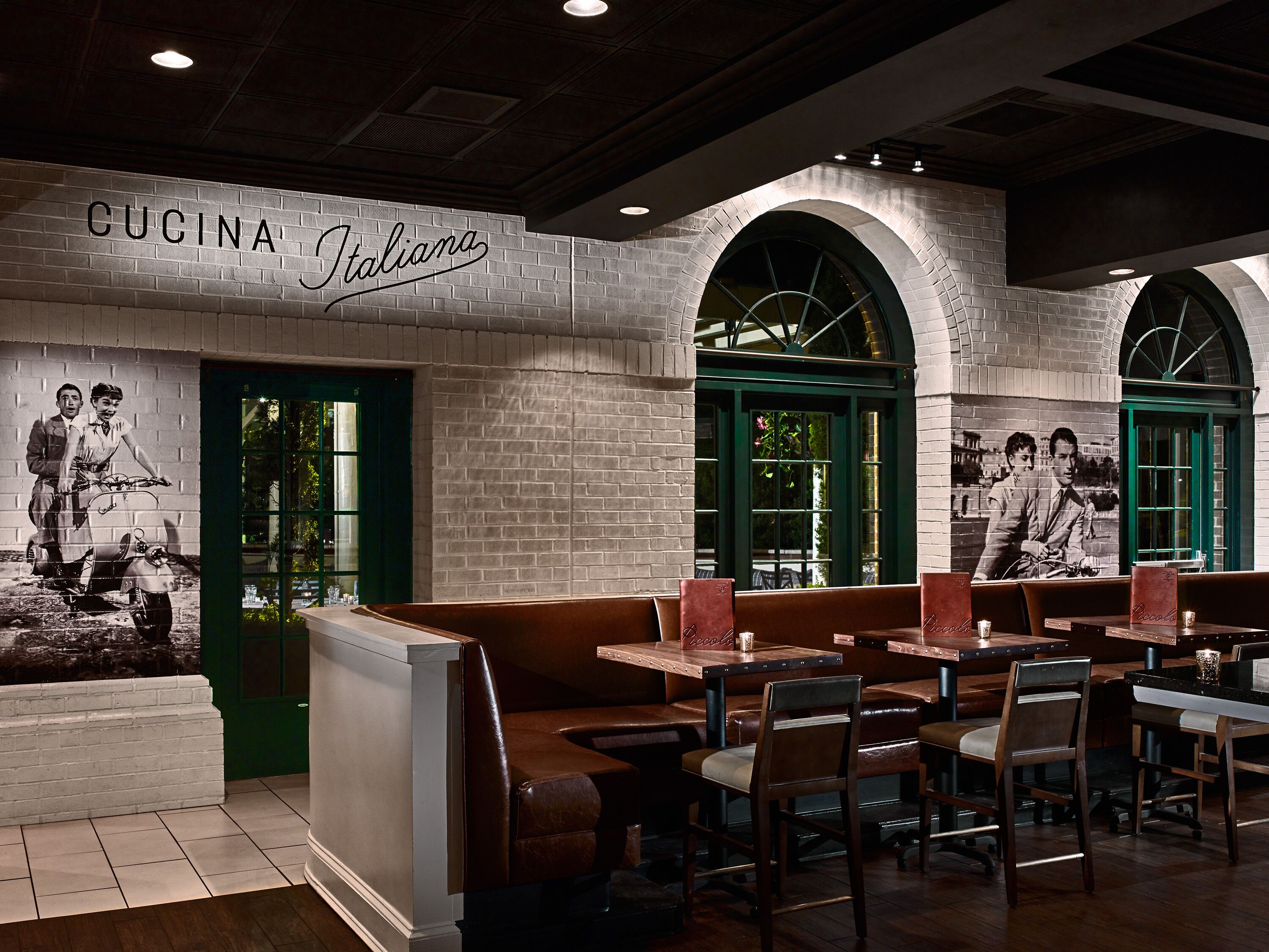 breakfast, lunch, dinner served; italian cuisine