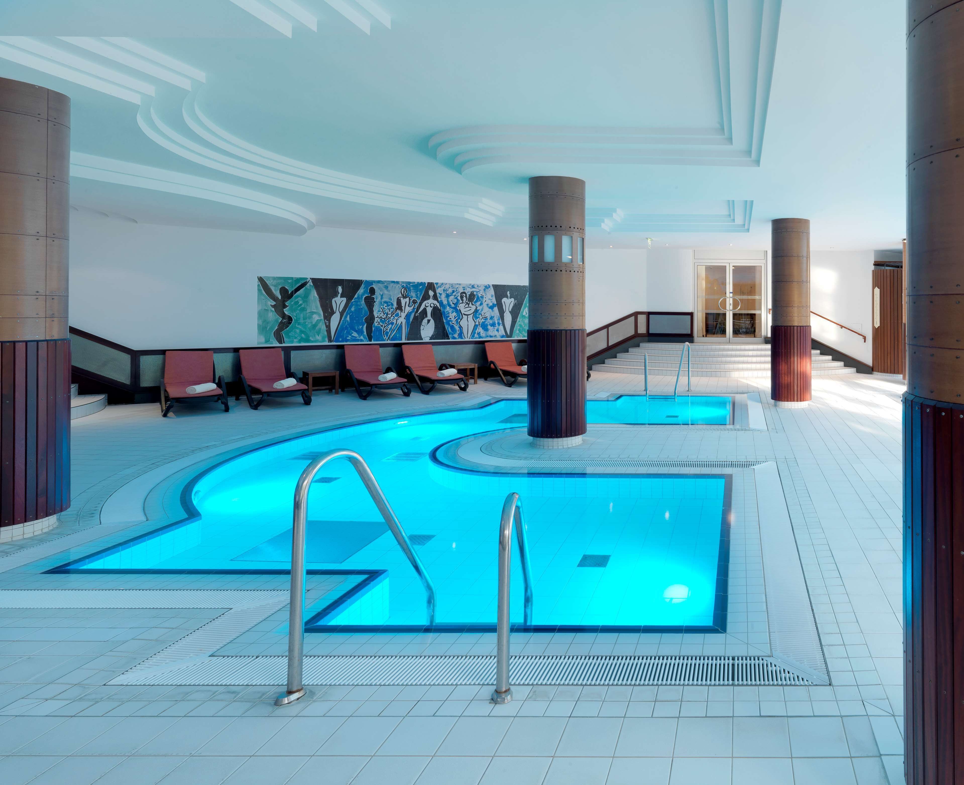 Indoor pool, outdoor pool, open 8:30 AM to 9:30 PM, pool loungers