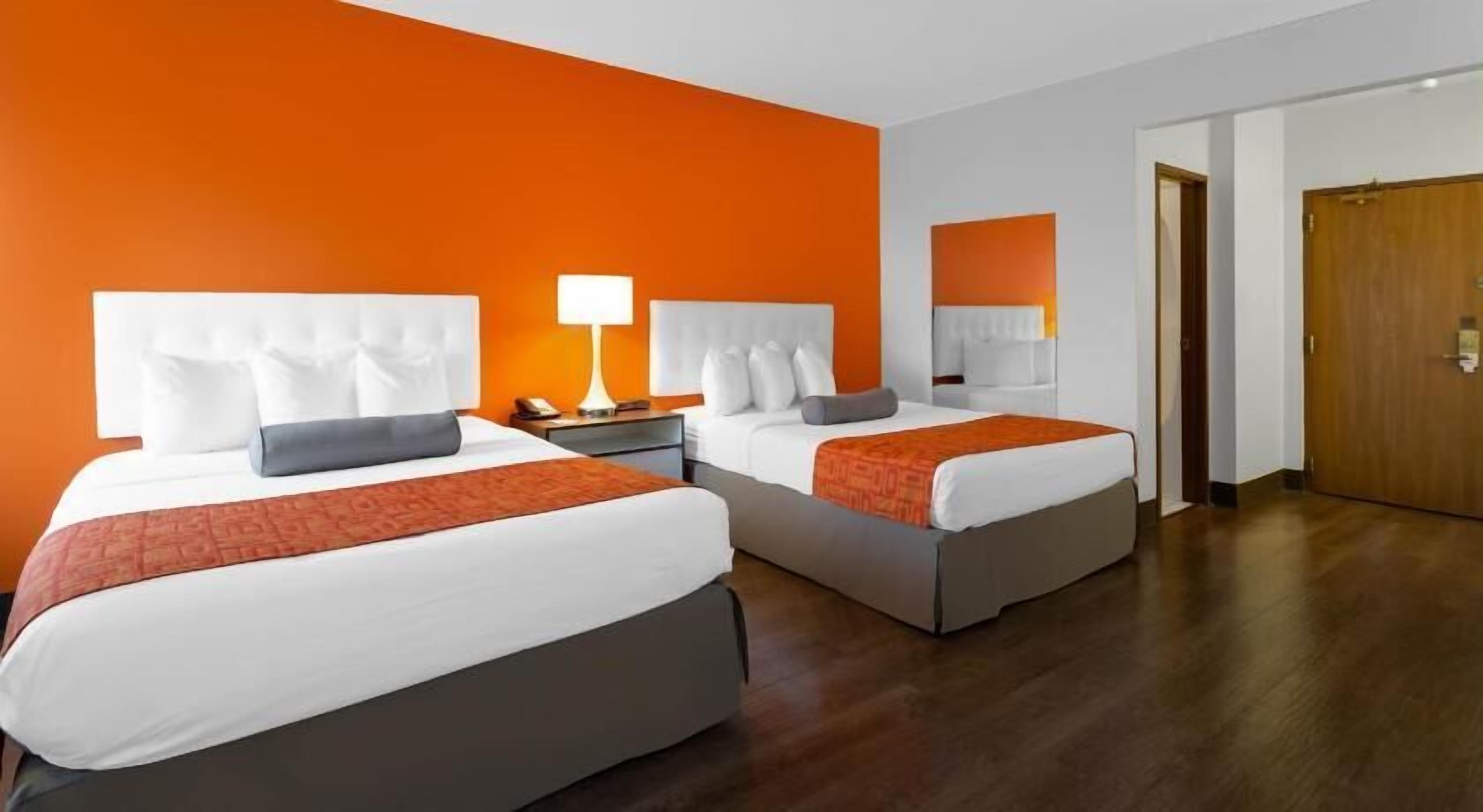 Premium bedding, blackout drapes, iron/ironing board
