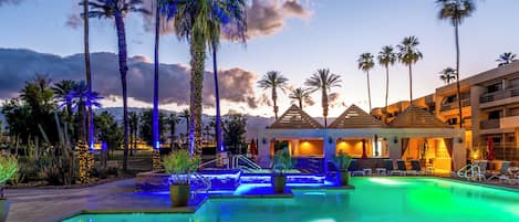 Outdoor pool, a heated pool