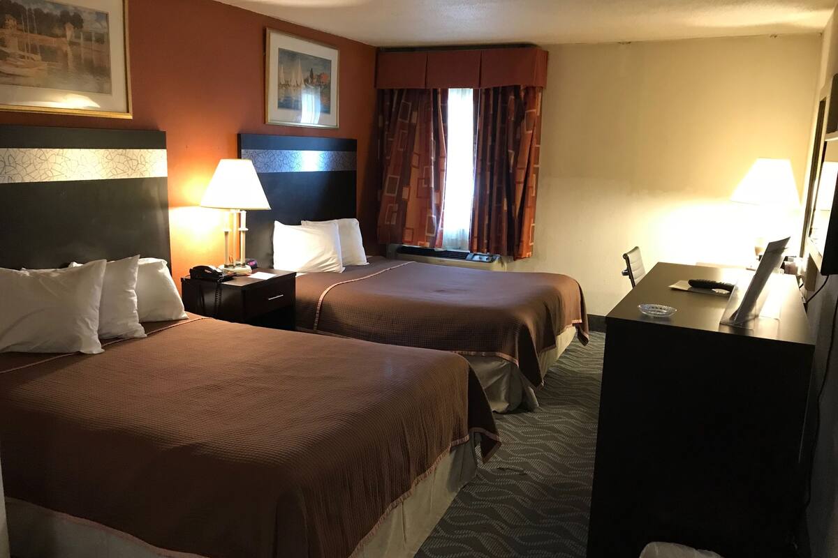 double room, 2 double beds, smoking | tempur-pedic beds, in-room safe, individually furnished, desk