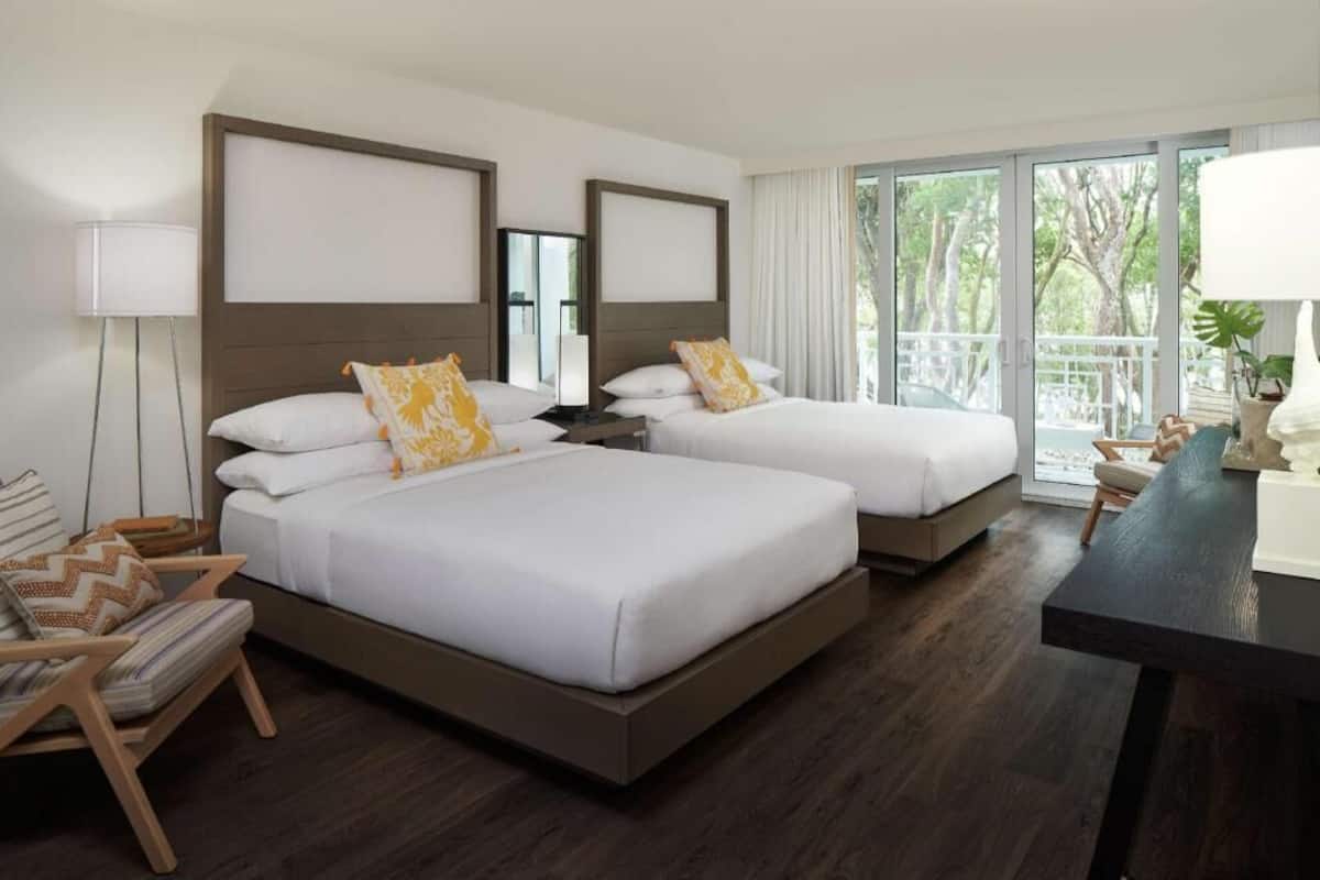 Premium bedding, pillowtop beds, in-room safe, desk
