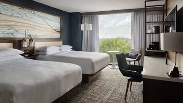 Individually decorated, individually furnished, desk, laptop workspace