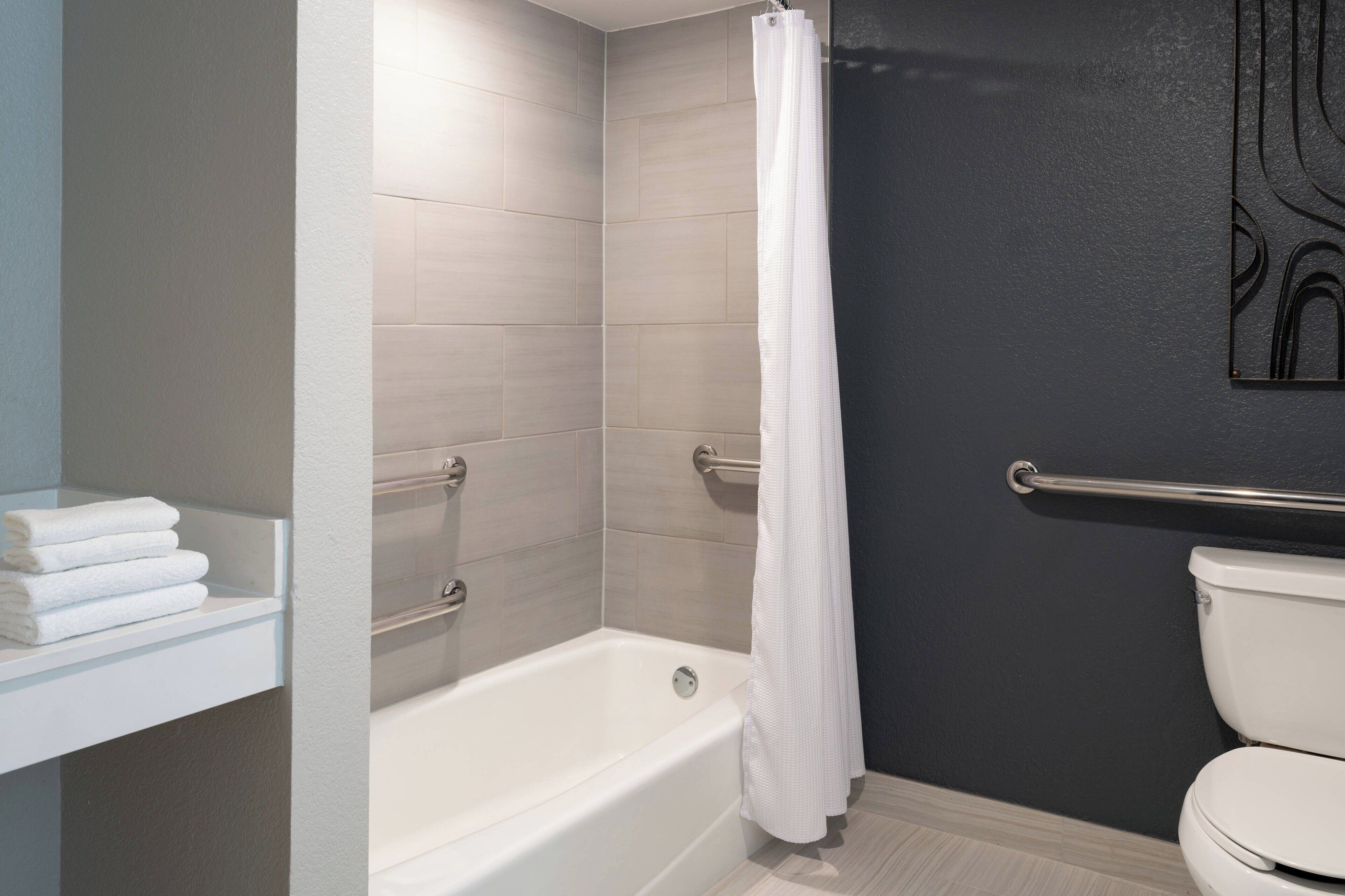 free toiletries, hair dryer, towels, soap