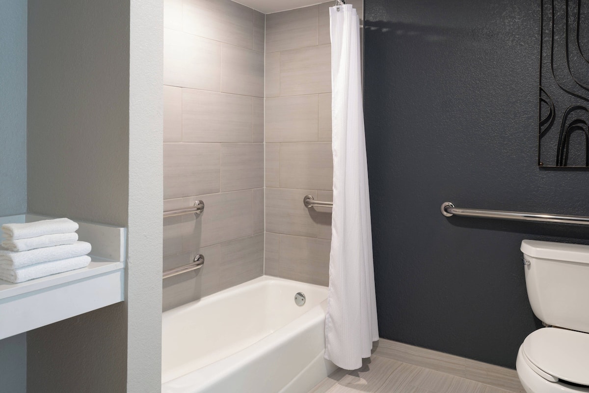 free toiletries, hair dryer, towels, soap